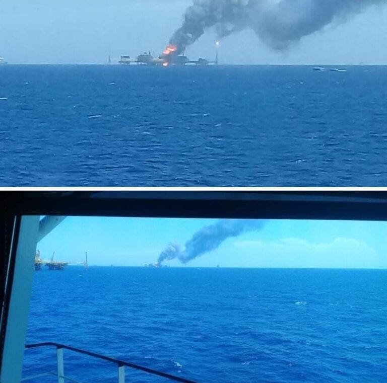 Se registra explosión en plataforma Ku Alfa de Pemex