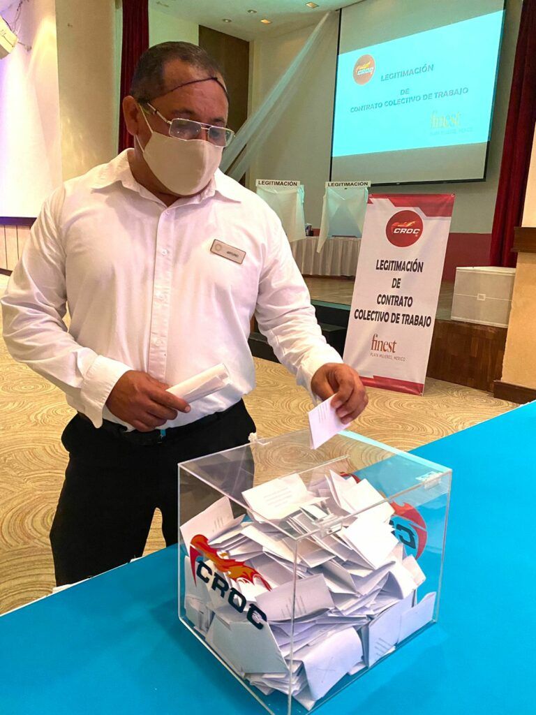 Trabajadores del Hotel Finest Playa Mujeres legitimaron su Contrato Colectivo de Trabajo (CCT)