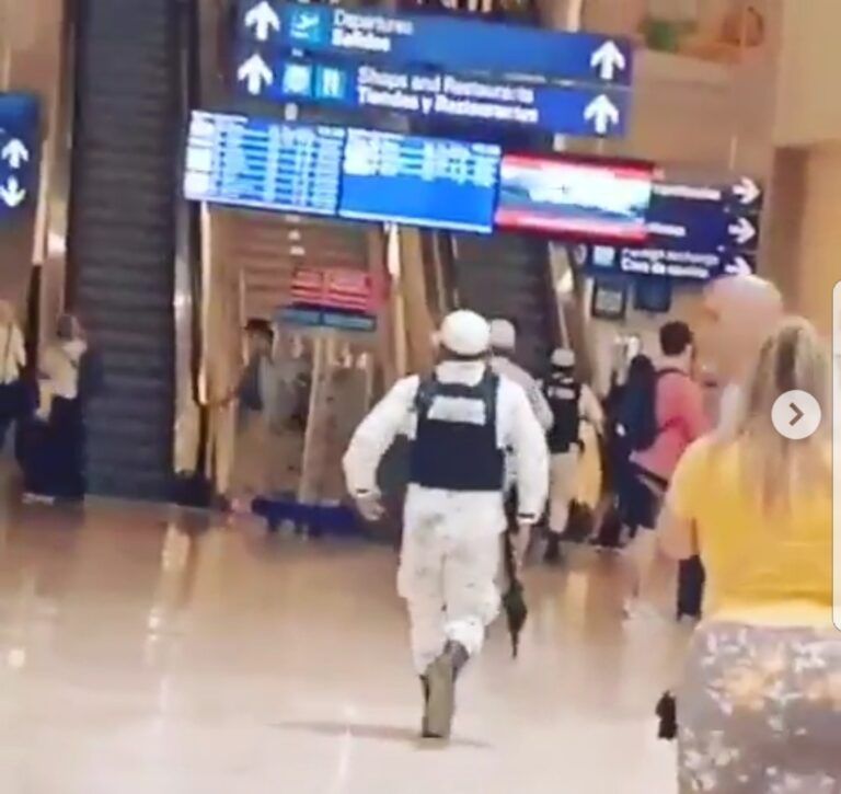 Aeropuerto Internacional de Cancún, la policía no ha encontrado evidencias