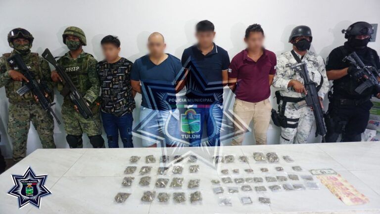 Mega golpe al crimen: Caen 17 presuntos narcos en operativo conjunto en Tulum