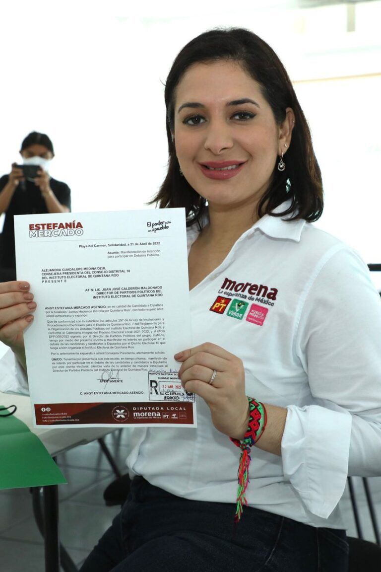 Se apunta Estefanía Mercado para el debate