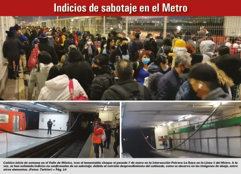 Indicios de sabotaje en el Metro
