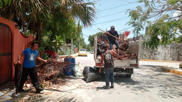 Servicios públicos de Puerto Morelos realiza limpieza emergente de alcantarillas