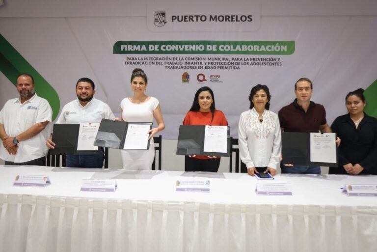 Blanca Merari firma convenio para prevenir y erradicar el trabajo infantil en Puerto Morelos