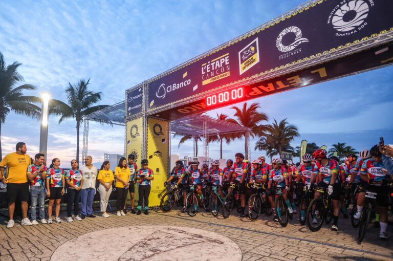 Mara Lezama da banderazo de la L’etape Cancún By Tour de France 2023