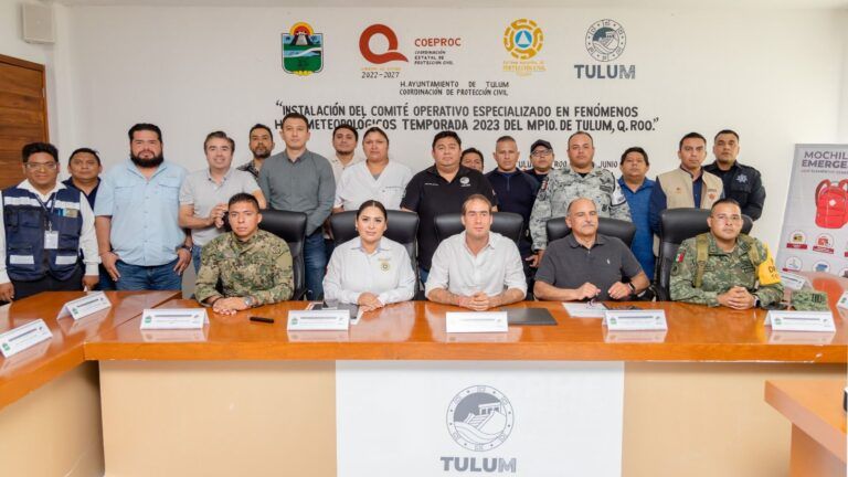 Instala Tulum el Comité Operativo Especializado en Fenómenos Hidrometeorológicos Temporada 2023
