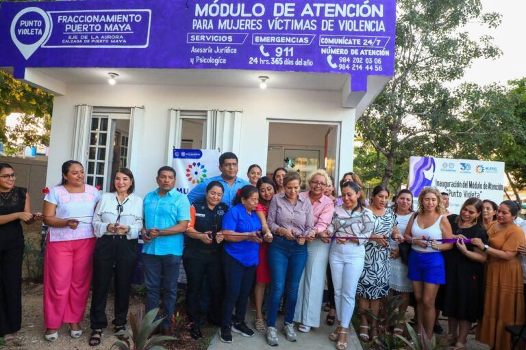 Inauguró Lili Campos Punto Violeta en Puerto Aventuras
