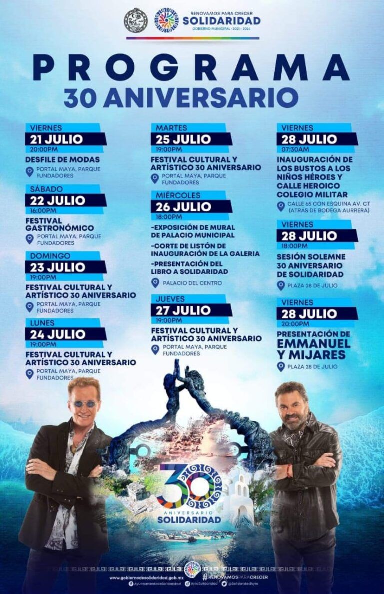 Invitan a festejar durante toda la semana el 30 Aniversario de Solidaridad