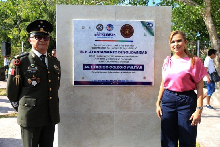 Inaugura Lili Campos la Avenida Heroico Colegio Militar