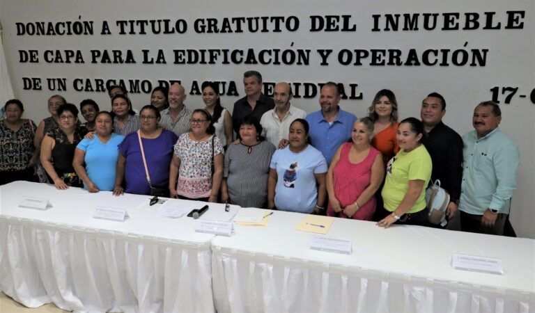 Entregó la comuna de Puerto Morelos predio para la construcción de un cárcamo de aguas residuales