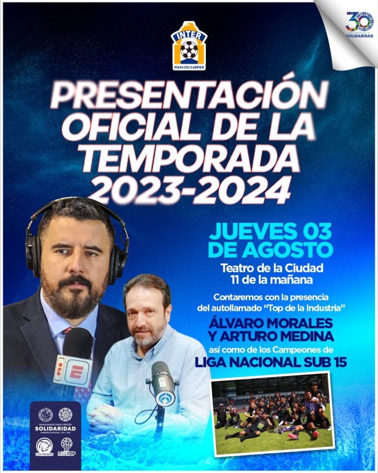 Inter Playa del Carmen presentará sus uniformes y planteles de Liga Premier y Liga TDP