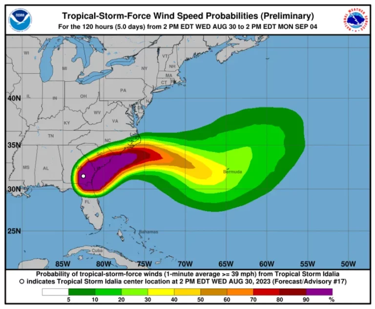 La tormenta tropical Idalia ya llegó a Carolina del Sur; alertan por impactos catastróficos