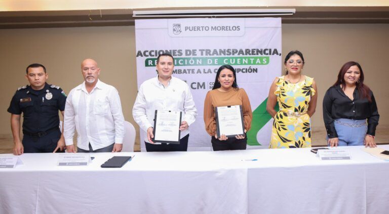Puerto Morelos firma convenio de colaboración con el Tribunal de Justicia Administrativa de Quintana Roo