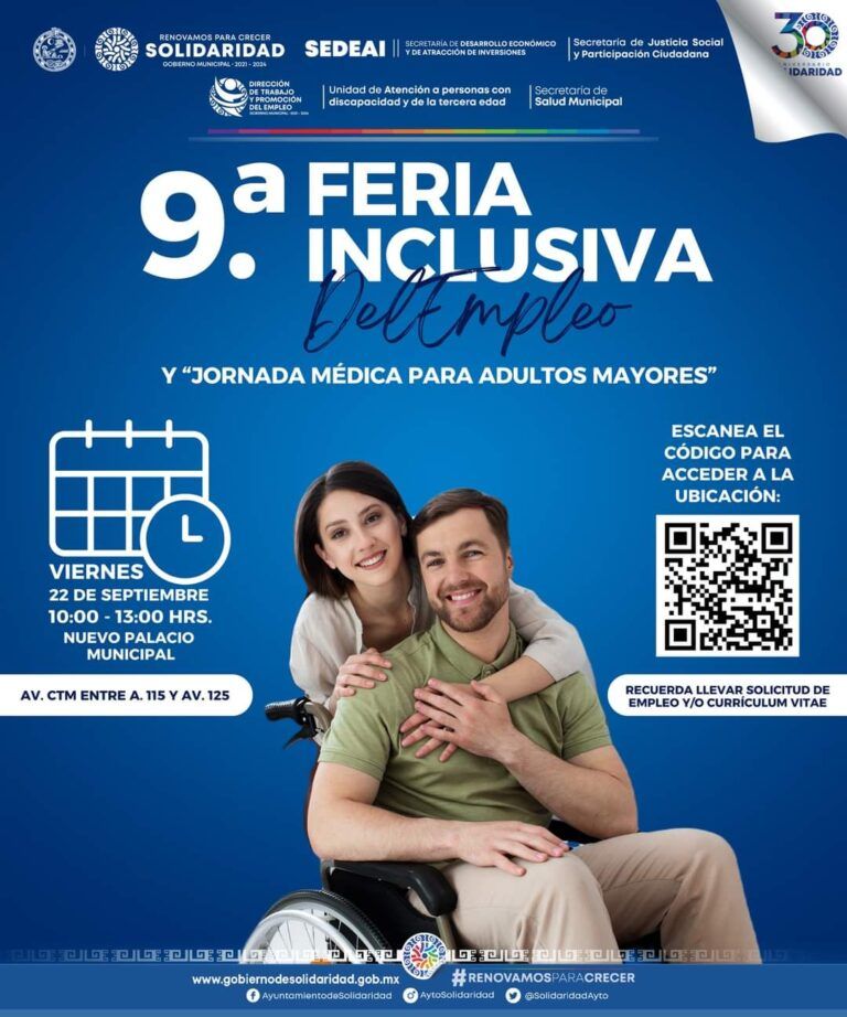 Alista gobierno de Solidaridad 9ª Feria Inclusiva del Empleo