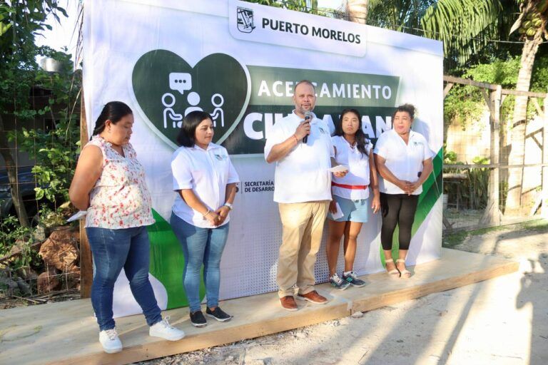 Gobierno de Puerto Morelos lleva programa “Acercamiento Ciudadano” a habitantes de La Fe