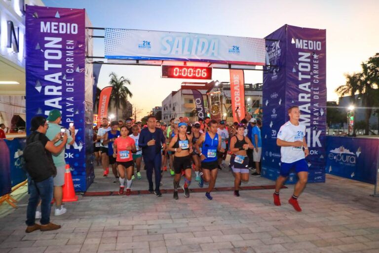 Realizan “Medio Maratón Playa del Carmen por la Paz 2023”