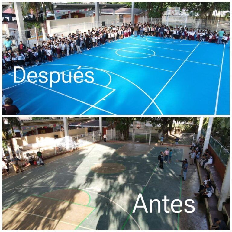 La CROC entrega cancha deportiva rehabilitada, ofreciendo espacios dignos a estudiantes