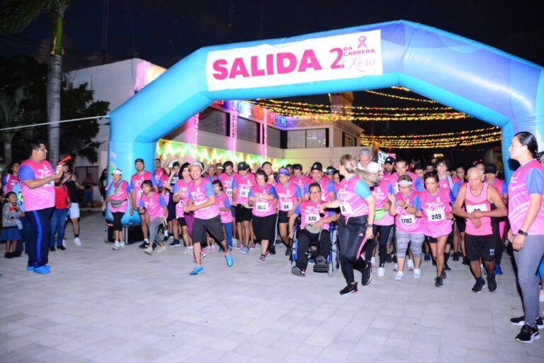 Gobierno de Solidaridad realiza emotiva 2ª. Carrera Rosa “Unidos por una causa”