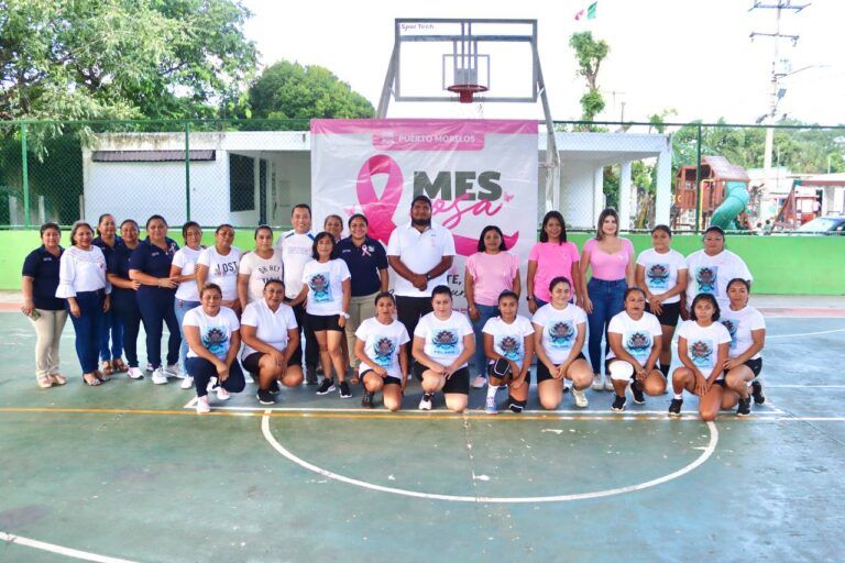 Mujeres de Leona Vicario participan en el partido amistoso de voleibol “Juego por la vida”