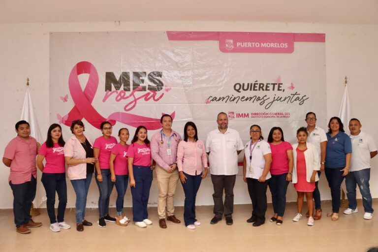 Destacan intensa labor preventiva del Mes Rosa en Puerto Morelos