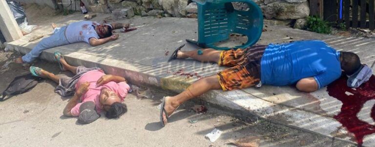 Ejecutan a tres hombres en la colonia Sac Beh en Tulum