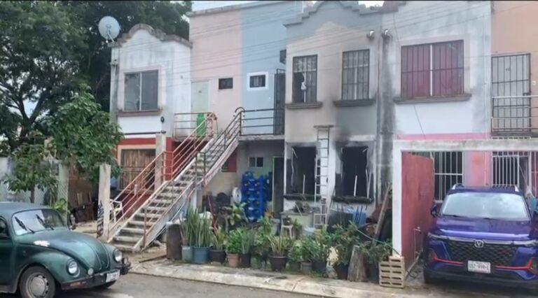 Se incendia vivienda en Paraíso Maya