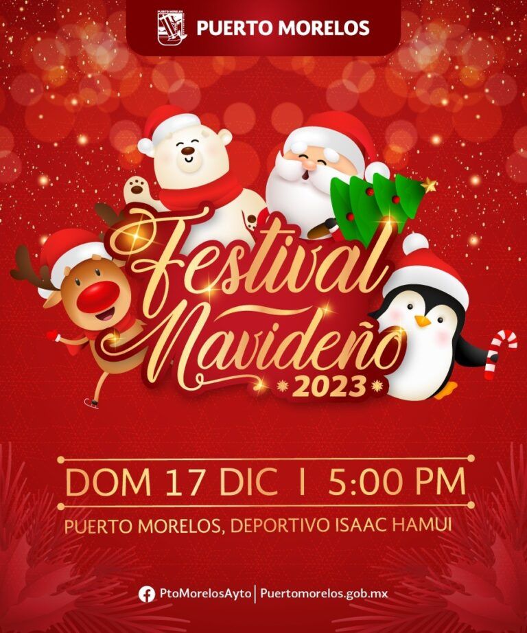 Este domingo, gran Festival Navideño 2023 en Puerto Morelos