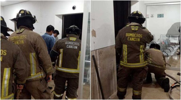 Queda atrapado en elevador, camillero del IMSS No. 17
