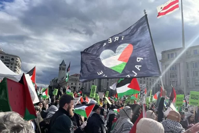 Toman las calles de Washington para rechazar el “genocidio” en Palestina