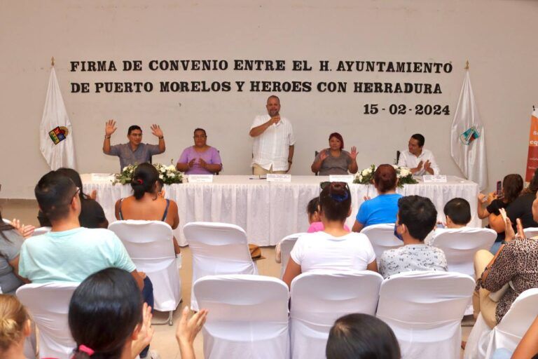 Ayuntamiento de Puerto Morelos y “Héroes con Herraduras” apoyan a niños con discapacidad