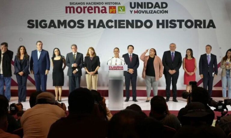 Sheinbaum presenta a su equipo de campaña; destacan en la lista Ebrard y Adán Augusto