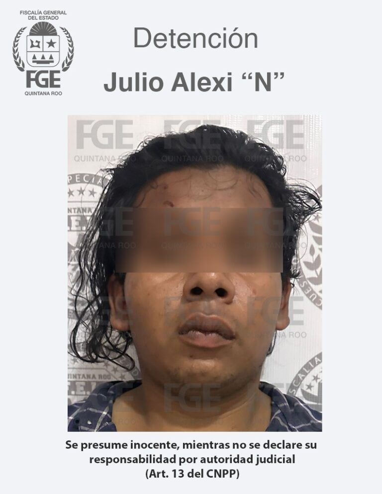 Captura FGE en Cancún a sujeto por el delito de extorsión