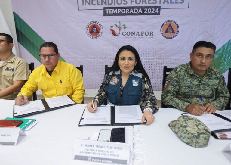 Instala Blanca Merari el Comité de Prevención y Combate de Incendios Forestales de Puerto Morelos