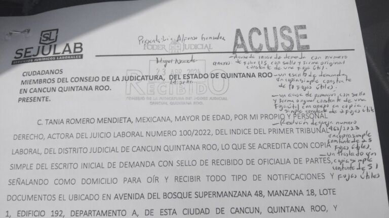Presentan doble queja en contra de juez laboral