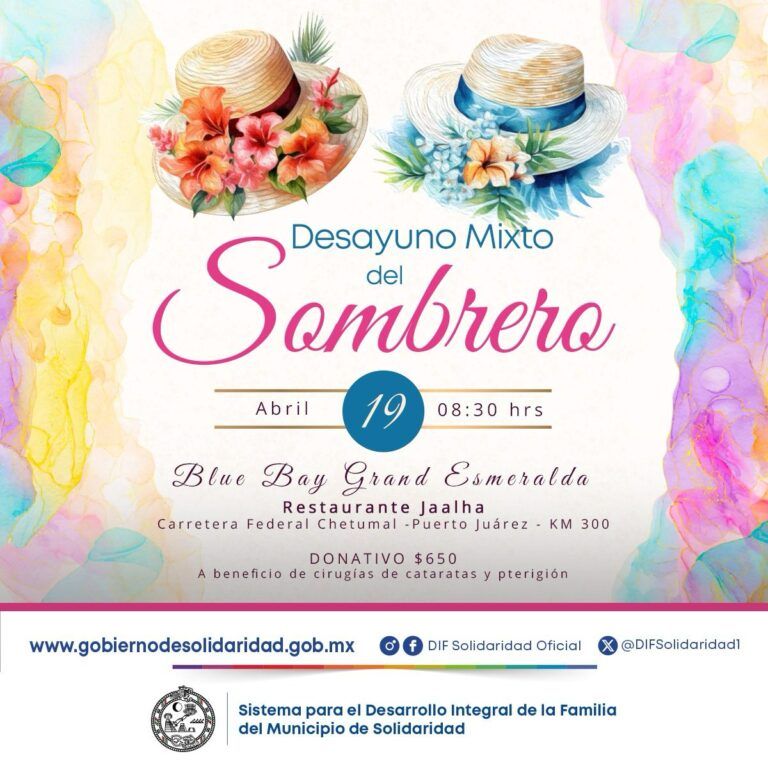Desayuno del Sombrero a beneficio de cirugías de cataratas y pterigión