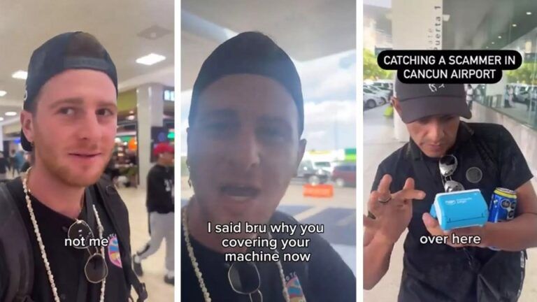 Turista evita ser estafado en el aeropuerto de Cancún