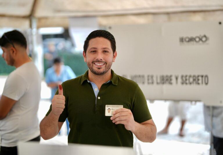 Vota candidato a diputado local por el Distrito 11 de la coalición “Sigamos Haciendo Historia”, Renan Sánchez Tajonar