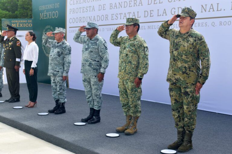 Rinde protesta el nuevo Comandante de la Policía Militar y Coordinador Estatal de la Guardia Nacional