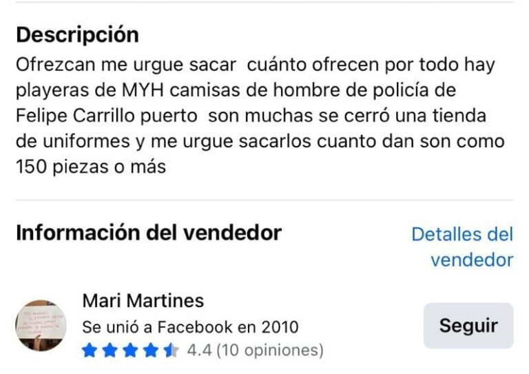 Comercializan en Marketplace 150 playeras y camisas de la policía municipal de FCP y Lázaro Cárdenas