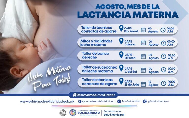 Solidaridad promueve actividades por el mes de la lactancia materna