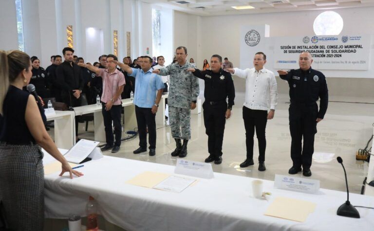 Instalan Consejo Municipal de Seguridad Ciudadana en Solidaridad