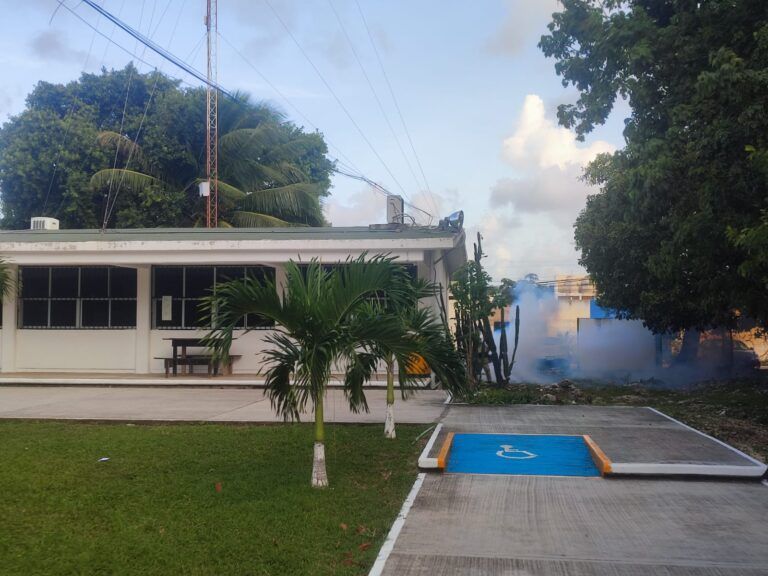 Ante el regreso a clases, SESA fumiga planteles de Quintana Roo
