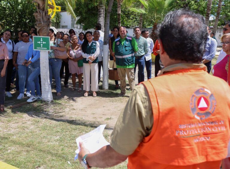 Participa Puerto Morelos en el simulacro nacional 2024