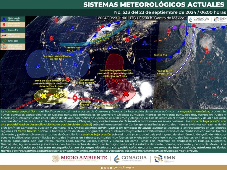 Posible ciclón tropical se dirige hacia Quintana Roo