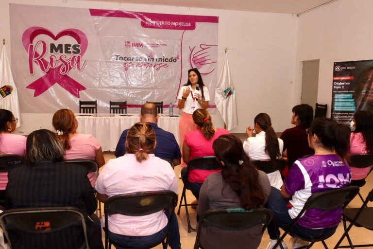 Instituto de la Mujer de Puerto Morelos organiza pláticas y jornadas de salud con motivo del Mes Rosa
