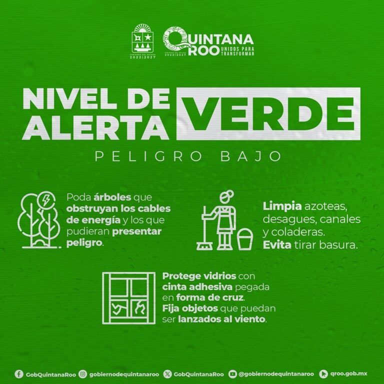 Quintana Roo en alerta por huracán Milton