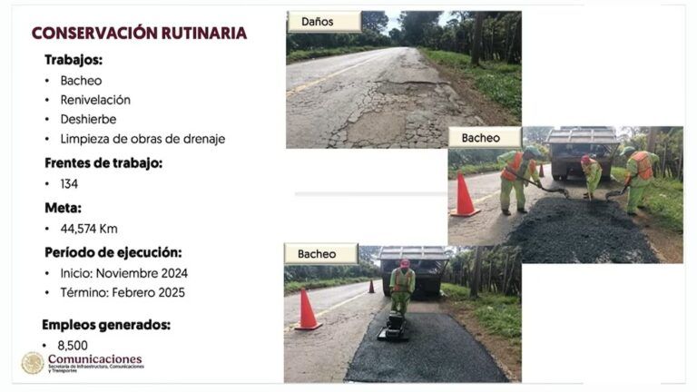 Adiós a los baches, anuncian programa Bachetón en carreteras federales del país