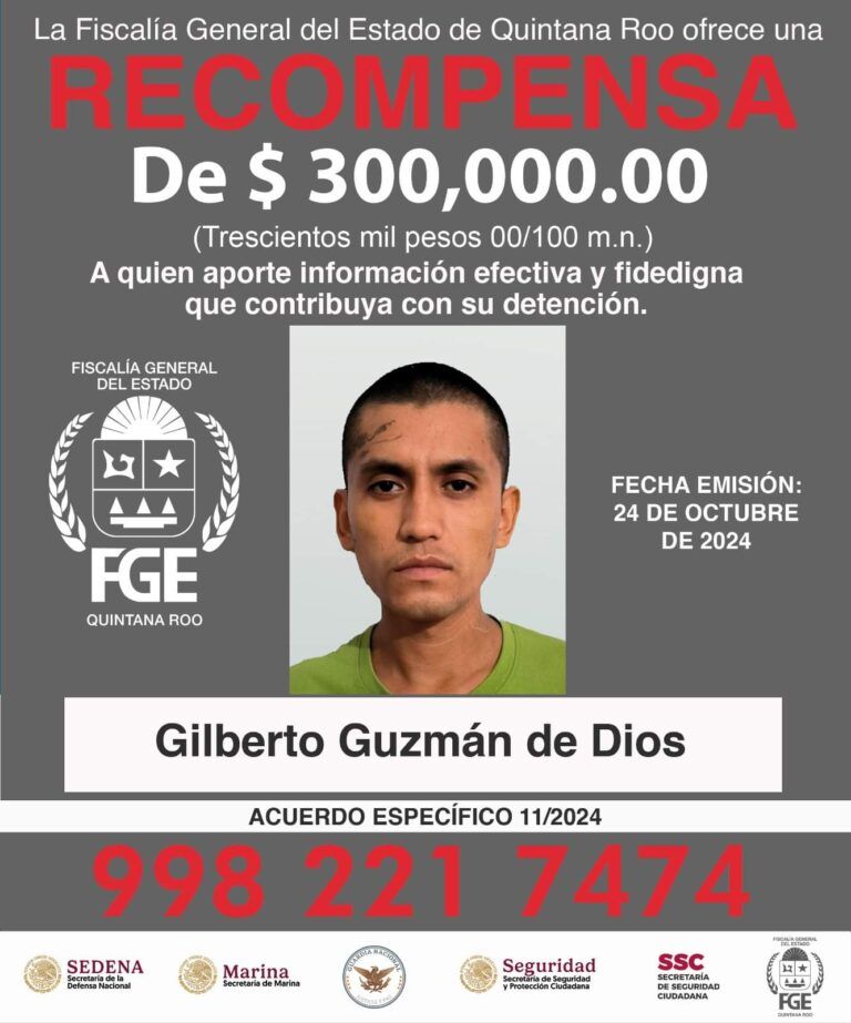 Fiscalía de Quintana Roo ofrece recompensa para localizar a asesino de menor