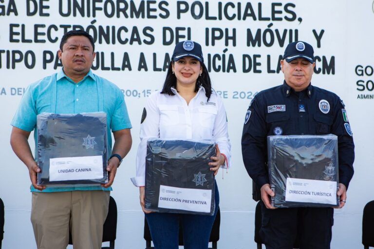 Mayor fortalecimiento de la policía para construir la paz en Solidaridad: Estefanía Mercado