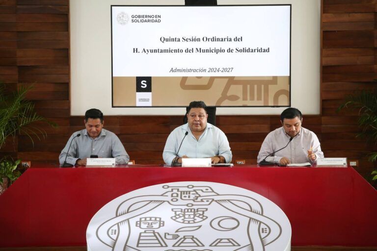 Cabildo aprueba firma de convenios entre el Ayuntamiento de Solidaridad y dependencias federales